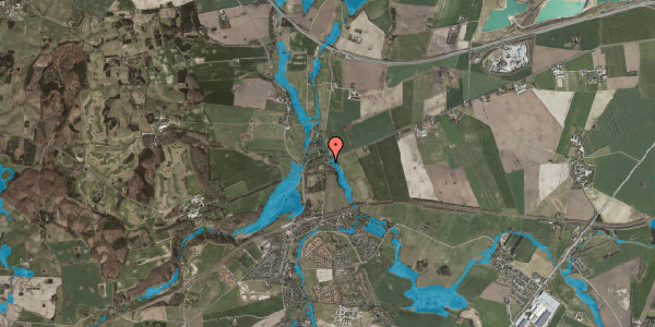 Oversvømmelsesrisiko fra vandløb på Ledreborg Alle 10, 4320 Lejre