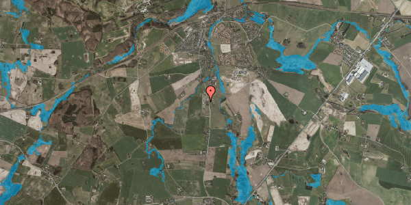 Oversvømmelsesrisiko fra vandløb på Lejrevej 52B, 4320 Lejre