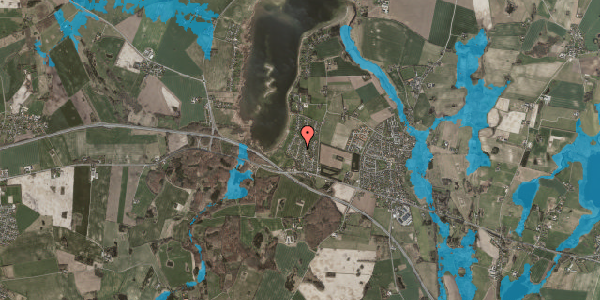 Oversvømmelsesrisiko fra vandløb på Lindevang 14, 4000 Roskilde