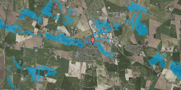Oversvømmelsesrisiko fra vandløb på Toftevej 8, 4621 Gadstrup