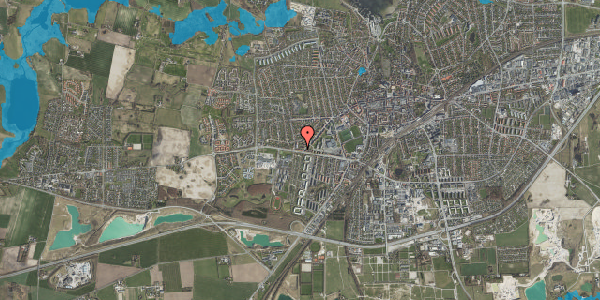 Oversvømmelsesrisiko fra vandløb på Fælledvej 36C, st. tv, 4000 Roskilde