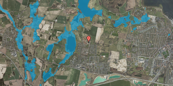 Oversvømmelsesrisiko fra vandløb på Haretoften 32, 4000 Roskilde