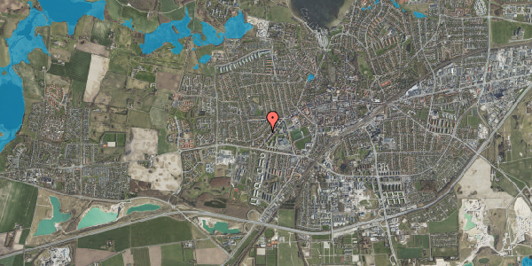 Oversvømmelsesrisiko fra vandløb på Henrik Nielsens Vej 21, 4000 Roskilde