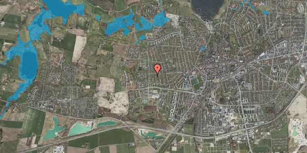 Oversvømmelsesrisiko fra vandløb på Låddenhøj 55, 4000 Roskilde