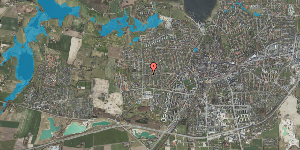 Oversvømmelsesrisiko fra vandløb på Poppel Alle 37, 4000 Roskilde
