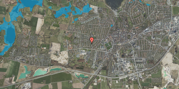Oversvømmelsesrisiko fra vandløb på Rønne Alle 12A, 4000 Roskilde