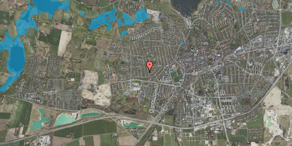Oversvømmelsesrisiko fra vandløb på Rønne Alle 14, 4000 Roskilde