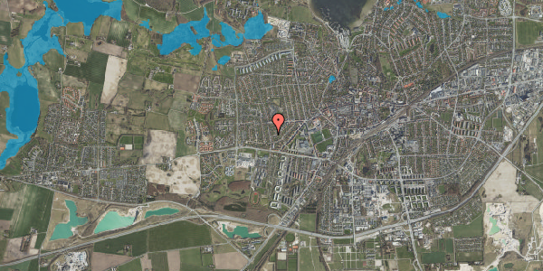 Oversvømmelsesrisiko fra vandløb på Sønderlundsvej 18, 4000 Roskilde
