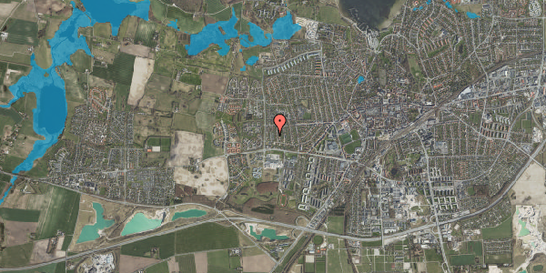 Oversvømmelsesrisiko fra vandløb på Tjørneparken 16, 4000 Roskilde