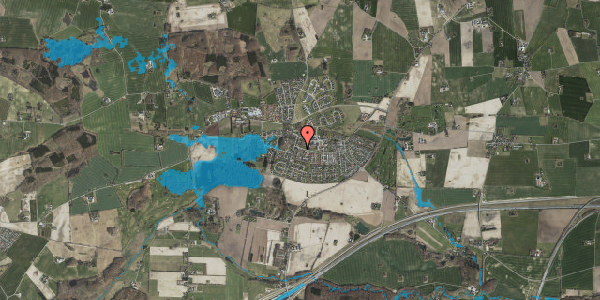 Oversvømmelsesrisiko fra vandløb på Egernets Kvarter 6, 4623 Lille Skensved
