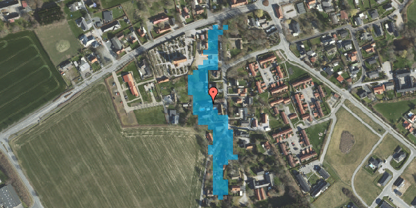 Oversvømmelsesrisiko fra vandløb på Krogen 10A, 4632 Bjæverskov