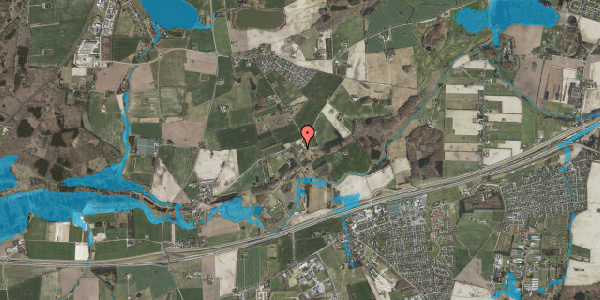Oversvømmelsesrisiko fra vandløb på Lille Dalbyvej 11, 4140 Borup