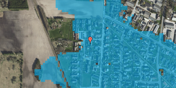 Oversvømmelsesrisiko fra vandløb på Græshave Alle 3B, 4622 Havdrup