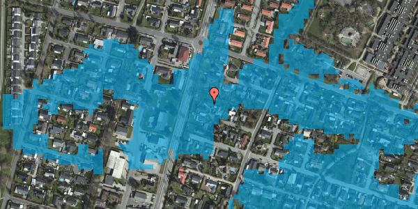 Oversvømmelsesrisiko fra vandløb på Sozzivænget 12, 2680 Solrød Strand