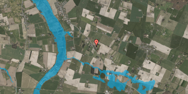 Oversvømmelsesrisiko fra vandløb på Klippingevej 13, 4671 Strøby