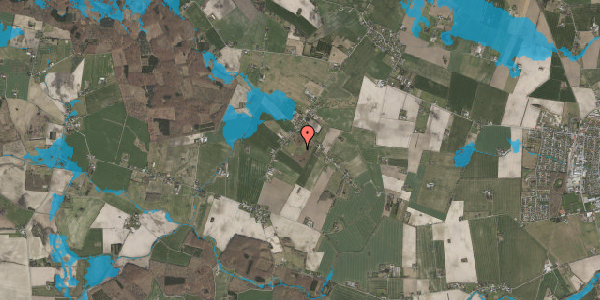 Oversvømmelsesrisiko fra vandløb på Lerskovvej 33, 4652 Hårlev