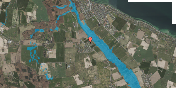 Oversvømmelsesrisiko fra vandløb på Møllemarken 24, 4600 Køge