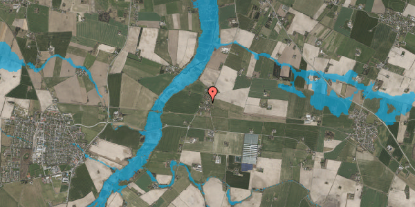 Oversvømmelsesrisiko fra vandløb på Varpelev Bygade 8, 4652 Hårlev