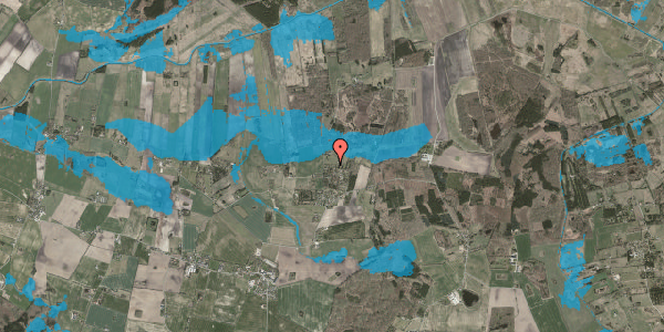 Oversvømmelsesrisiko fra vandløb på Birkemosevej 5, 4293 Dianalund