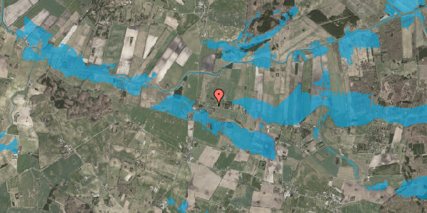 Oversvømmelsesrisiko fra vandløb på Holmevejen 32, 4293 Dianalund