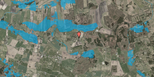 Oversvømmelsesrisiko fra vandløb på Verupvej 21, 4293 Dianalund