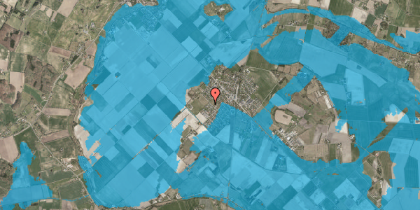 Oversvømmelsesrisiko fra vandløb på Fjordparken 21, 4540 Fårevejle