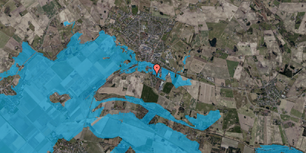 Oversvømmelsesrisiko fra vandløb på Fuglebakken 17, 4550 Asnæs