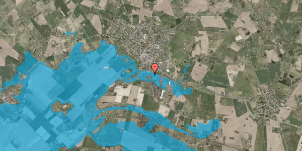 Oversvømmelsesrisiko fra vandløb på Lille Toftegårdsvej 1, 4550 Asnæs
