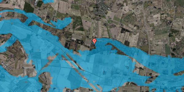 Oversvømmelsesrisiko fra vandløb på Markvænget 6, 4571 Grevinge