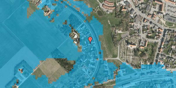 Oversvømmelsesrisiko fra vandløb på Nordre Kanalvej 27, 4550 Asnæs