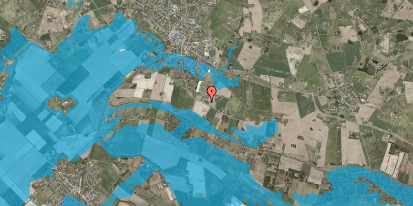 Oversvømmelsesrisiko fra vandløb på Næsvangsvej 7, 4550 Asnæs