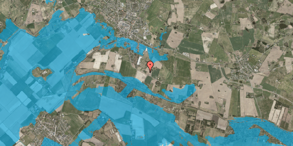 Oversvømmelsesrisiko fra vandløb på Næsvangsvej 9, 4550 Asnæs