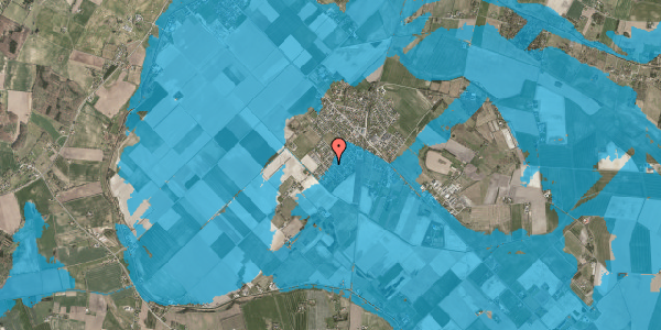 Oversvømmelsesrisiko fra vandløb på Snebærvej 8, 4540 Fårevejle