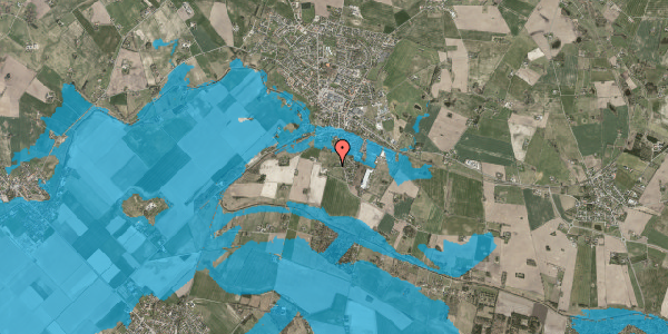 Oversvømmelsesrisiko fra vandløb på Toftegårdsvej 50C, 4550 Asnæs
