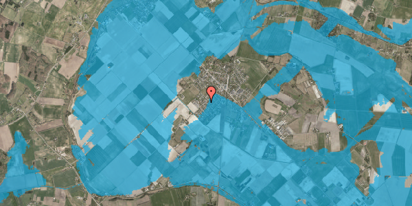 Oversvømmelsesrisiko fra vandløb på Tuborgvej 25, 4540 Fårevejle