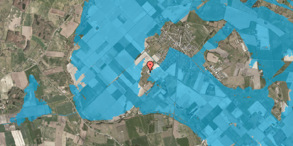 Oversvømmelsesrisiko fra vandløb på Tuborgvej 55, 4540 Fårevejle