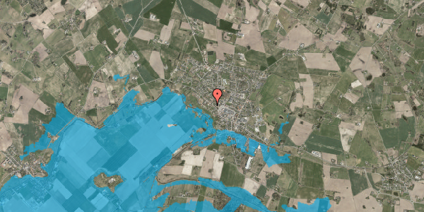 Oversvømmelsesrisiko fra vandløb på Vestervangen 15, 4550 Asnæs