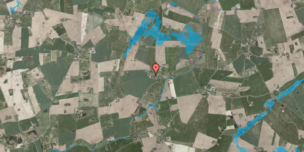 Oversvømmelsesrisiko fra vandløb på Solbjergvej 54, 4200 Slagelse
