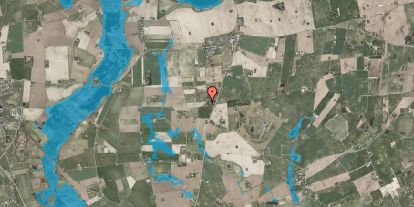 Oversvømmelsesrisiko fra vandløb på Sæbyhøjvej 4, 4270 Høng