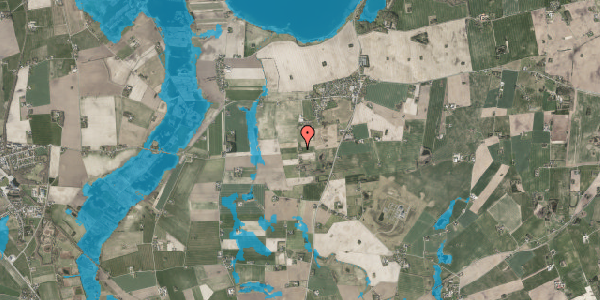Oversvømmelsesrisiko fra vandløb på Sæbyhøjvej 5, 4270 Høng