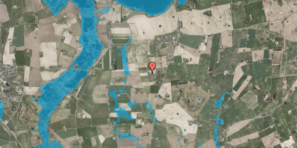 Oversvømmelsesrisiko fra vandløb på Sæbyhøjvej 7, 4270 Høng