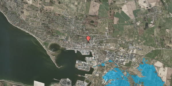Oversvømmelsesrisiko fra vandløb på Byporten 14, 4400 Kalundborg