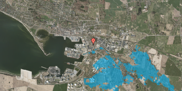Oversvømmelsesrisiko fra vandløb på Grethes Alle 4, 4400 Kalundborg