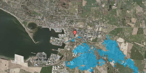 Oversvømmelsesrisiko fra vandløb på Slagelsevej 121, 4400 Kalundborg