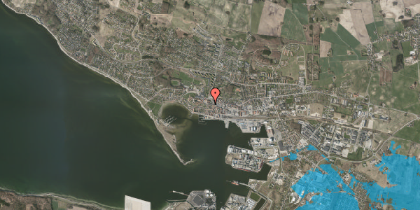 Oversvømmelsesrisiko fra vandløb på Slotsvænget 8, 4400 Kalundborg