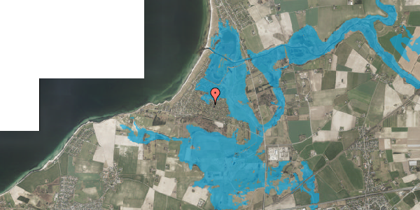 Oversvømmelsesrisiko fra vandløb på Hanegalet 8, 4220 Korsør