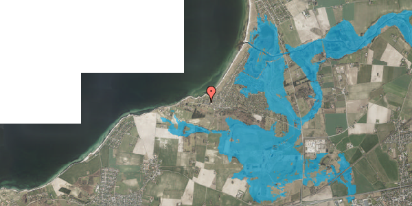 Oversvømmelsesrisiko fra vandløb på Vagtelvej 2, 4220 Korsør
