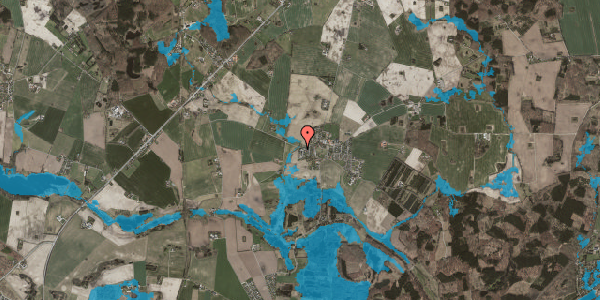Oversvømmelsesrisiko fra vandløb på Rusgårds Bakke 40, 4100 Ringsted