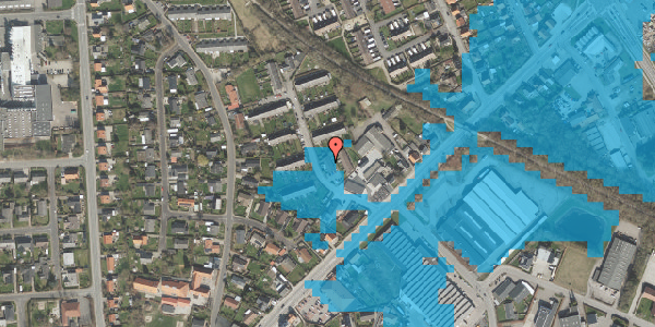 Oversvømmelsesrisiko fra vandløb på Brydes Alle 16C, 4200 Slagelse