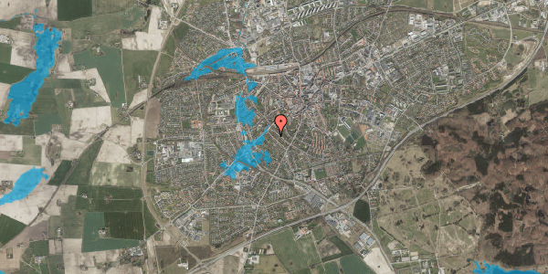 Oversvømmelsesrisiko fra vandløb på Hans Tausensgade 28, 4200 Slagelse